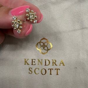 Kendra Scott Gold and CZ Earrings
